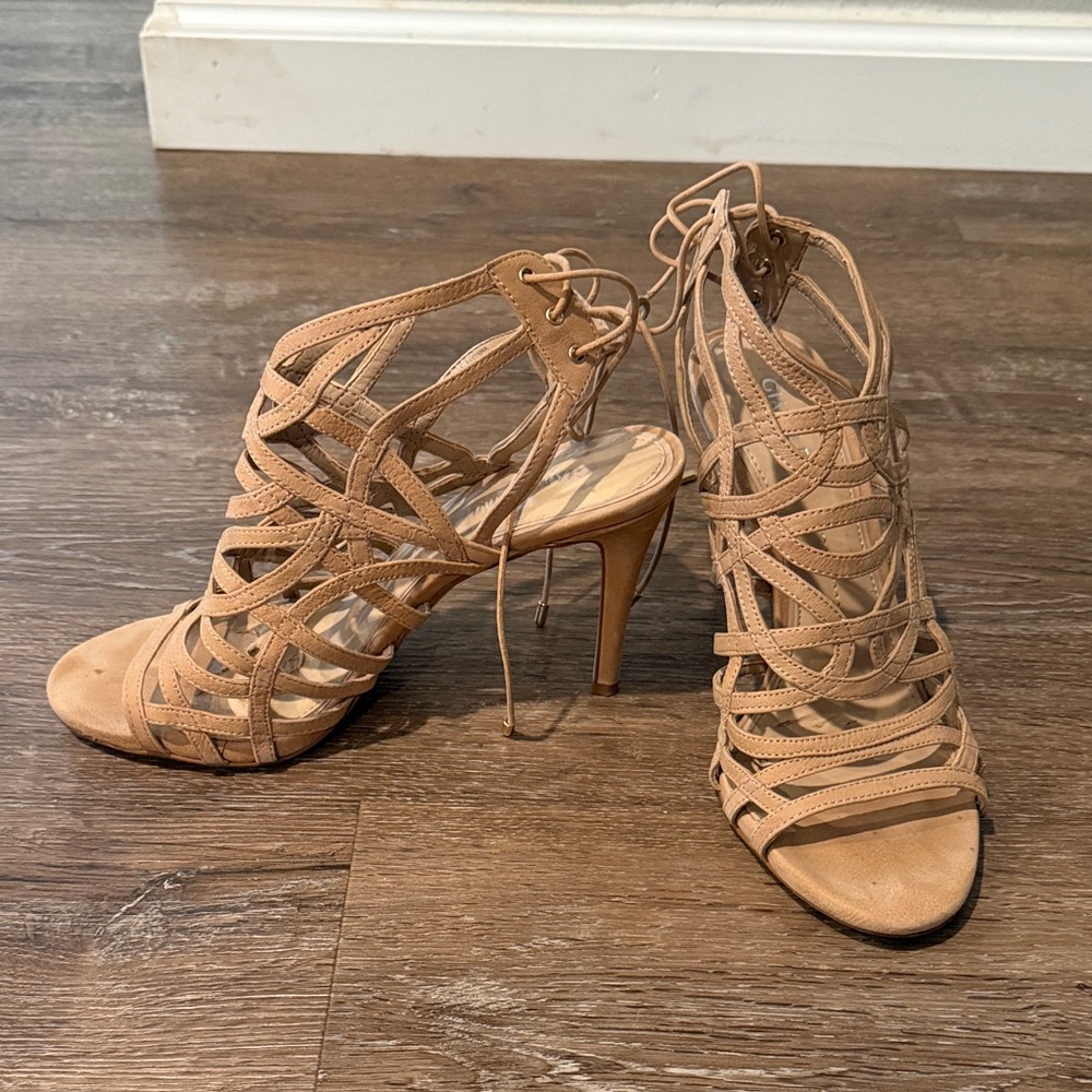 Chic Tan Strappy Heels